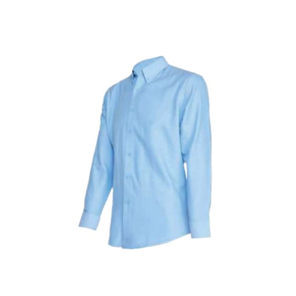 Camisa Oxford Celeste Bolsillo suelto - Imagen 2