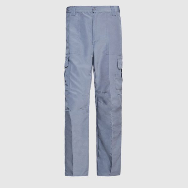 Pantalón Cargo Poplin Cintura Elasticada Gris