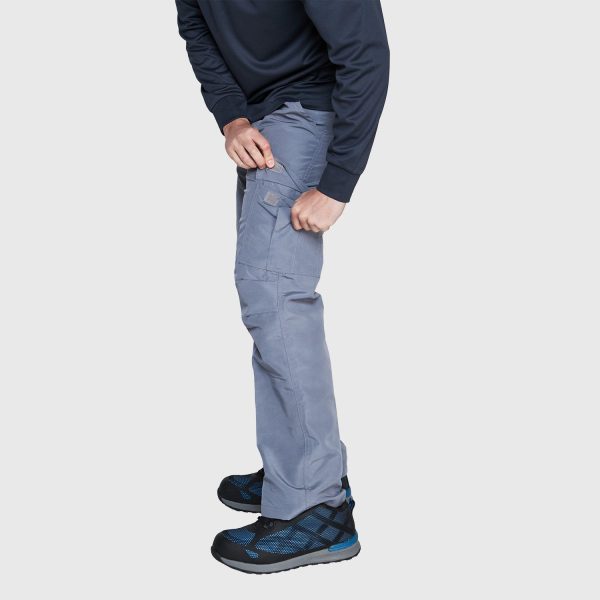 Pantalón Cargo Poplin Cintura Elasticada Gris - Imagen 7