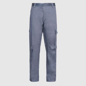 Pantalón Cargo Gabardina Cintura Elasticada Gris