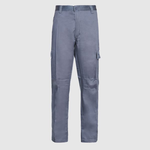 Pantalón Cargo Gabardina Cintura Elasticada Gris