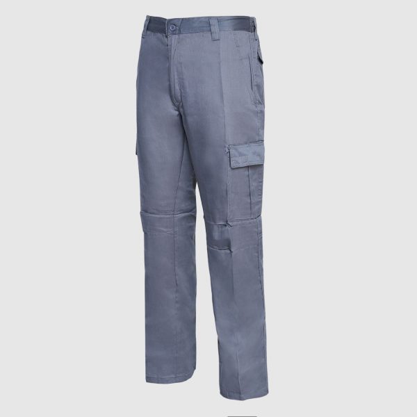 Pantalón Cargo Gabardina Cintura Elasticada Gris - Imagen 2