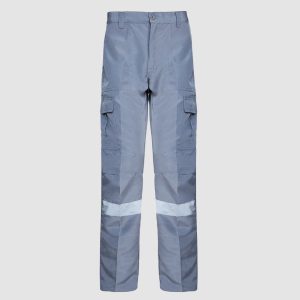 Pantalón Cargo Poplin C/Reflectante Gris