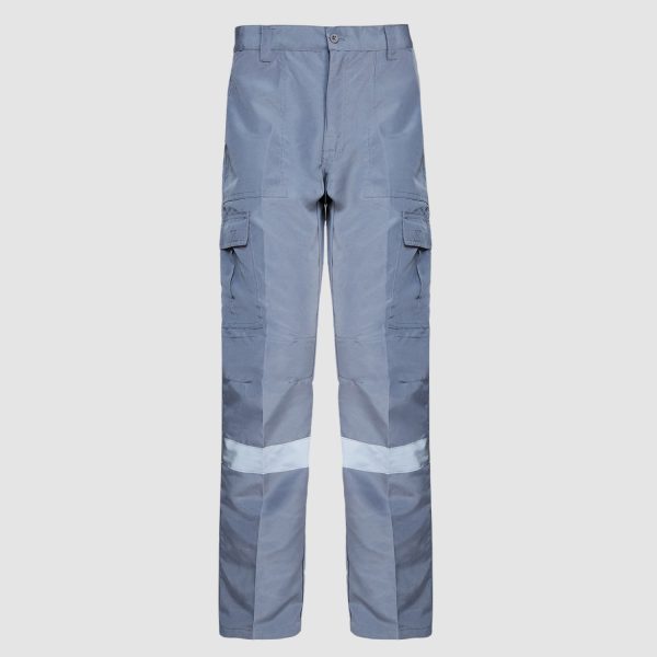 Pantalón Cargo Poplin C/Reflectante Gris