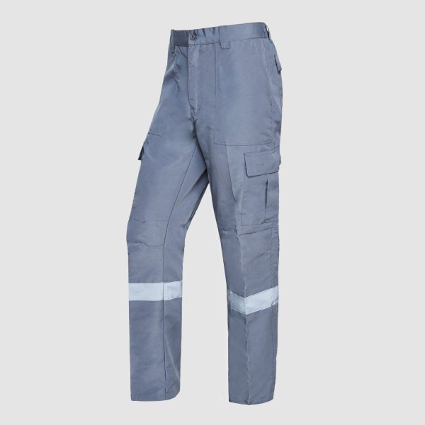 Pantalón Cargo Poplin C/Reflectante Gris - Imagen 2