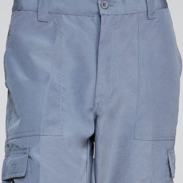 Pantalón Cargo Poplin C/Reflectante Gris - Imagen 4