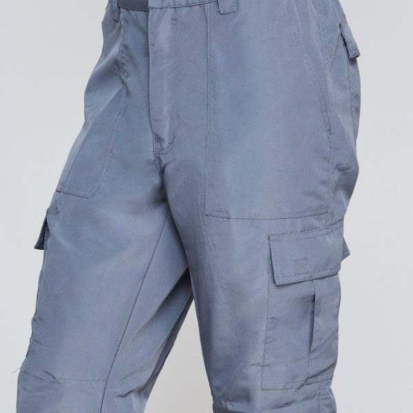 Pantalón Cargo Poplin C/Reflectante Gris - Imagen 5