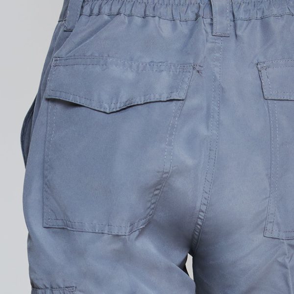 Pantalón Cargo Poplin C/Reflectante Gris - Imagen 6