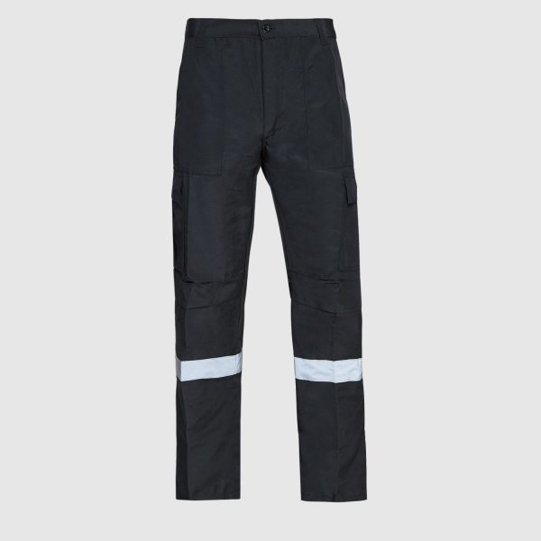 Pantalón Cargo Poplin C/Reflectante Negro - Imagen 2