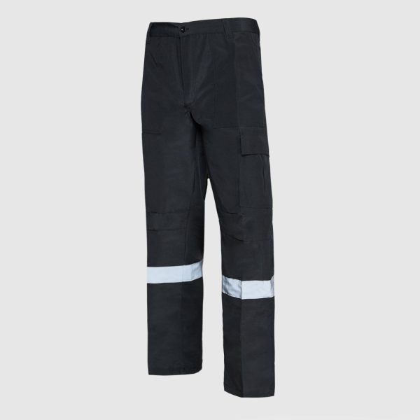 Pantalón Cargo Poplin C/Reflectante Negro - Imagen 3