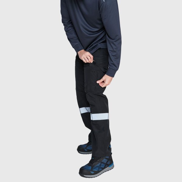 Pantalón Cargo Poplin C/Reflectante Negro - Imagen 7