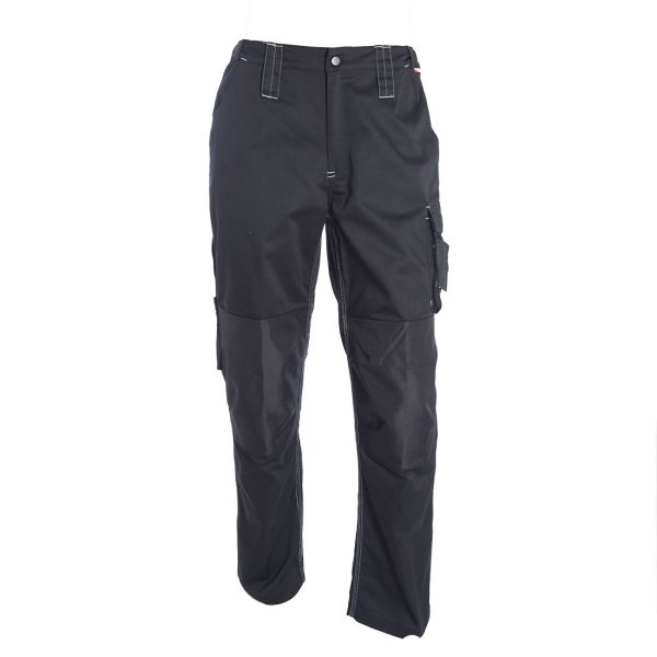 Pantalón Cargo Con Refuerzo Hombre T/C 80/20 Negro - Imagen 3