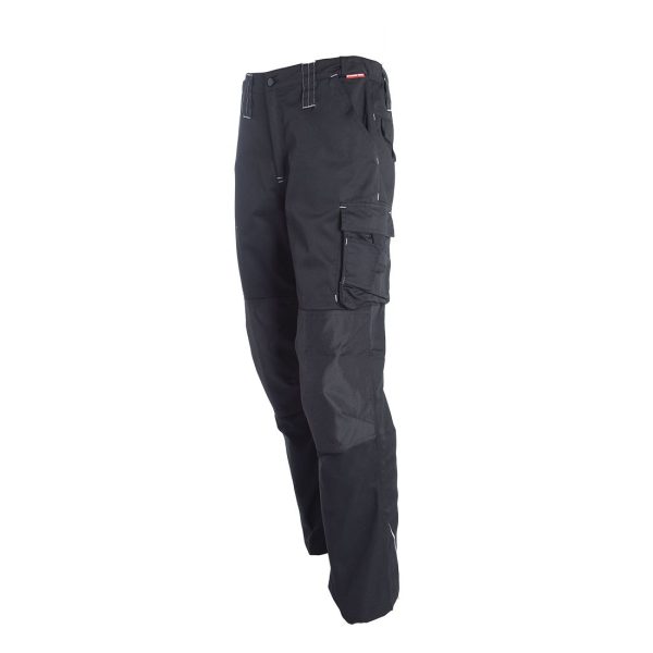 Pantalón Cargo Con Refuerzo Hombre T/C 80/20 Negro - Imagen 2