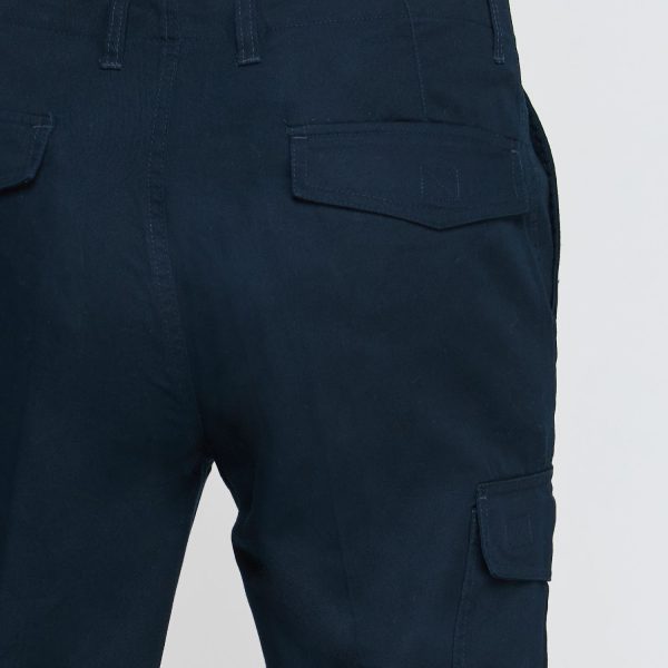 Pantalon Cargo Gabardina Hombre Azul - Imagen 7