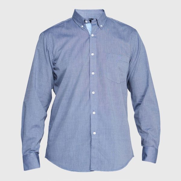 Camisa Fil A Fil Azul