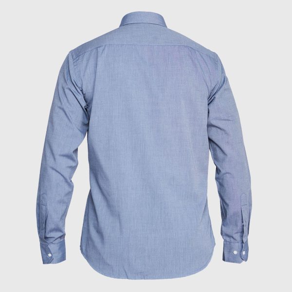 Camisa Fil A Fil Azul - Imagen 3