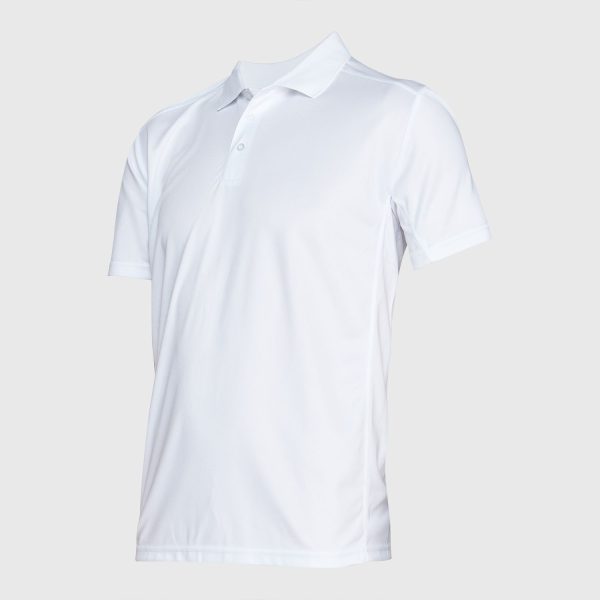 Polera Dry Fit Cuello Camisero M/C Hombre Blanca - Imagen 2