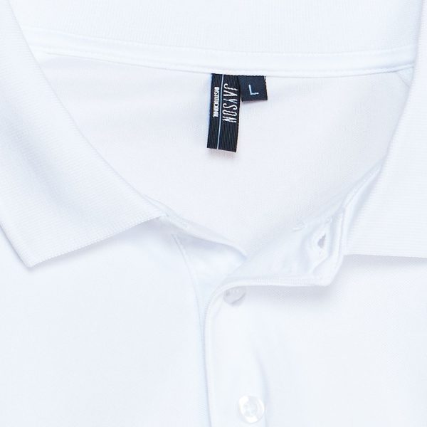 Polera Dry Fit Cuello Camisero M/C Hombre Blanca - Imagen 4