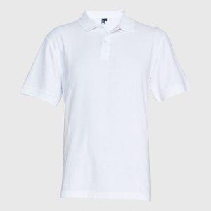 Polera Pique Hombre 80/20 M/C Blanco