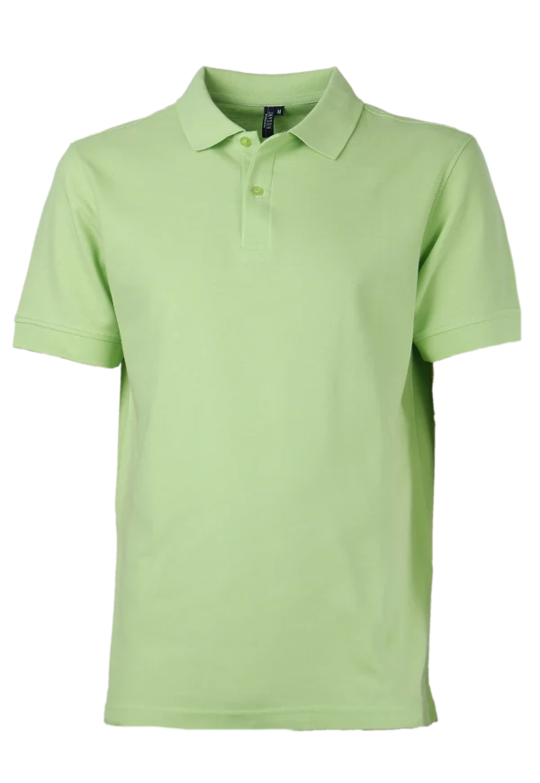 Polera Pique Hombre 80/20 M/C Verde Pistacho