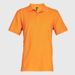 Polera Pique Hombre 80/20 M/C Naranjo Claro