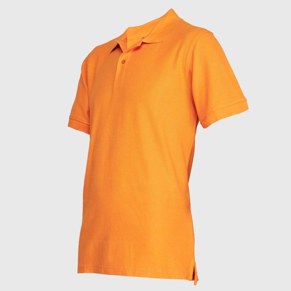 Polera Pique Hombre 80/20 M/C Naranjo Claro - Imagen 2