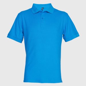 Polera Pique Hombre 80/20 M/C Azul Rey