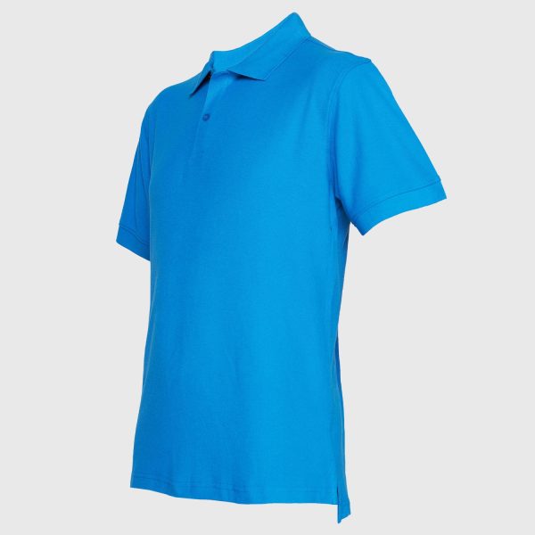 Polera Pique Hombre 80/20 M/C Azul Rey - Imagen 2