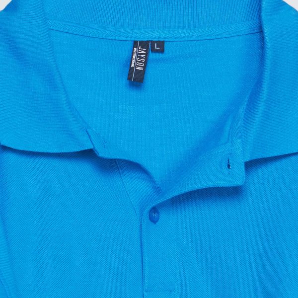 Polera Pique Hombre 80/20 M/C Azul Rey - Imagen 4