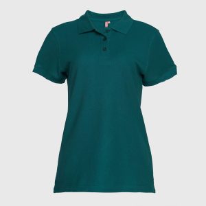 Polera Pique Mujer 80/20 M/C Verde Petróleo