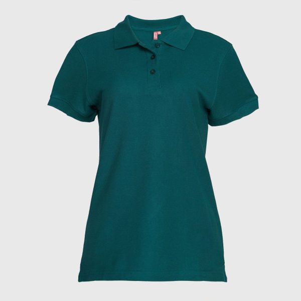 Polera Pique Mujer 80/20 M/C Verde Petróleo