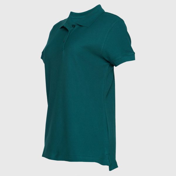 Polera Pique Mujer 80/20 M/C Verde Petróleo - Imagen 2