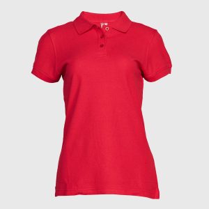 Polera Pique Mujer 80/20 M/C Rojo
