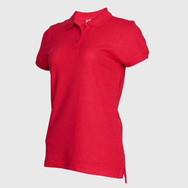 Polera Pique Mujer 80/20 M/C Rojo - Imagen 2
