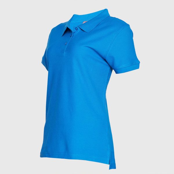 Polera Pique Mujer 80/20 M/C Azul Rey - Imagen 2
