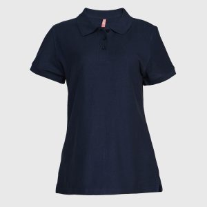 Polera Pique Mujer 80/20 M/C Azul Marino