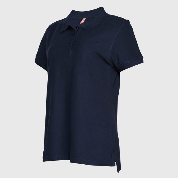 Polera Pique Mujer 80/20 M/C Azul Marino - Imagen 2