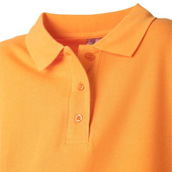 Polera Pique Mujer 80/20 M/C Naranjo Claro - Imagen 3