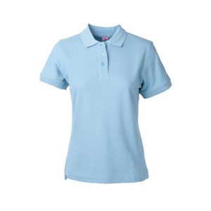 Polera Pique Mujer 80/20 M/C Celeste Claro