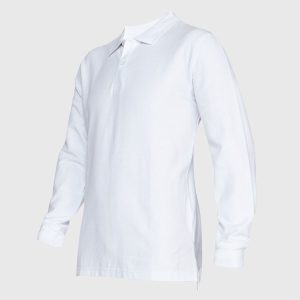 Polera Pique Hombre 80/20 M/L Blanco