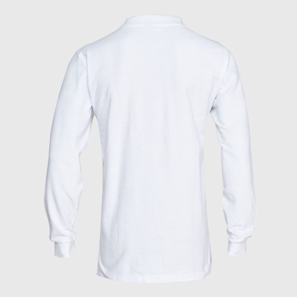 Polera Pique Hombre 80/20 M/L Blanco - Imagen 2