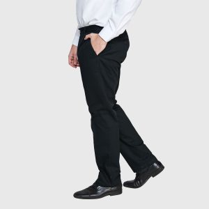 Pantalon Gabardina Hombre S/Pinzas Negro