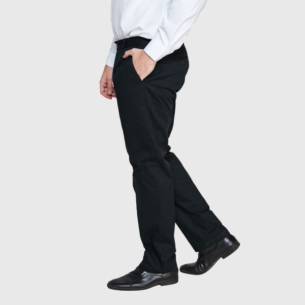 Pantalon Gabardina Hombre S/Pinzas Negro
