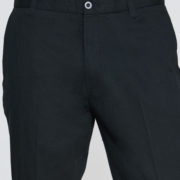 Pantalon Gabardina Hombre S/Pinzas Negro - Imagen 5