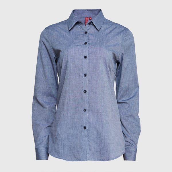 Blusa Fil A Fil Mujer Azul