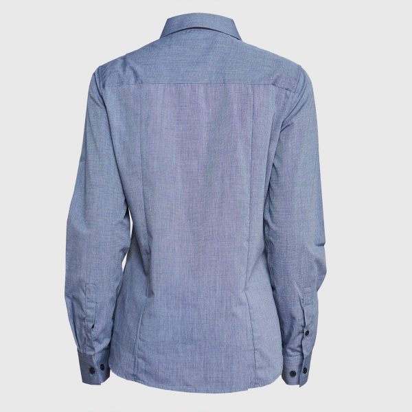 Blusa Fil A Fil Mujer Azul - Imagen 3
