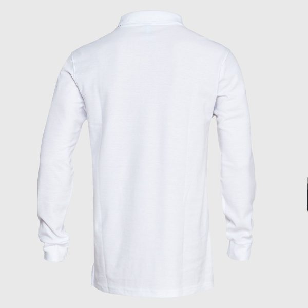 Polera Pique T/C Ml Hombre Blanco - Imagen 3