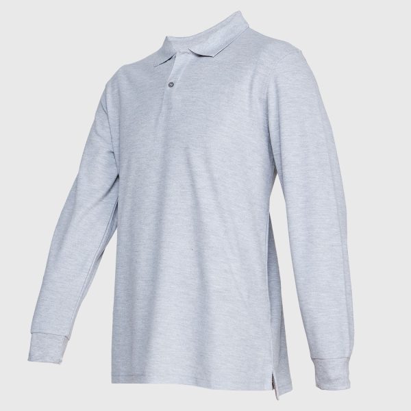 Polera Pique T/C Ml Hombre Gris - Imagen 2
