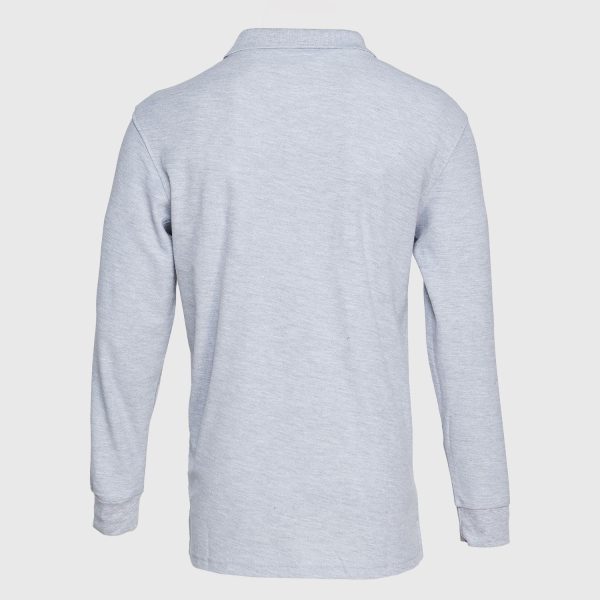 Polera Pique T/C Ml Hombre Gris - Imagen 3