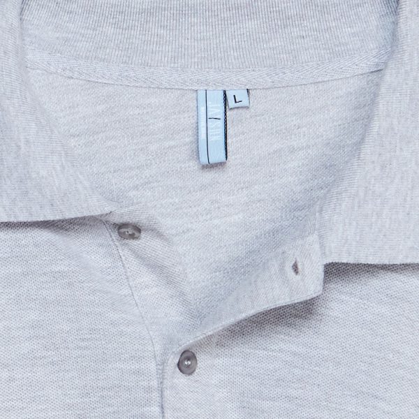 Polera Pique T/C Ml Hombre Gris - Imagen 4